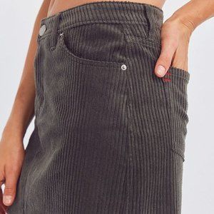 Urban Outfitters (UO) BDG corduroy skirt, gray